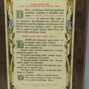 Latin Catholic Card On Plaque